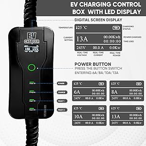 Le câble d'extension du chargeur Tesla de 21 pieds 120V / 240V AC 48A 2