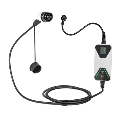 Chargeur de véhicule électrique portable de type 1 de type 2 Chargeur de voiture électrique de 8A à 16A Station de charge réglable de véhicule électrique avec prise Schuko
