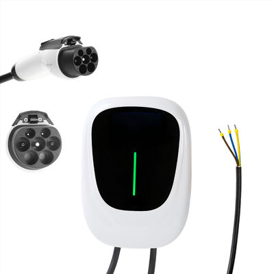 Wallbox 7.4kW Type 2 avec contrôle APP Station de recharge de voiture électrique Prend en charge la connectivité standard Bluetooth et WiFi, chargeur à phase unique IEC 62196-2, câble 32A 6M